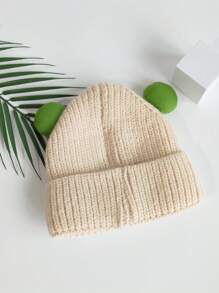 1pc Animal Shaped Knitted Hat Suitable For Daily Wear - Beige - View 4
