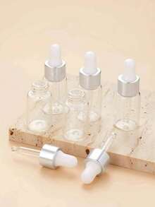 5入組玻璃滴管,透明分配容器,適用於旅行裝大小化妝品,空的化妝品可裝載,可再裝充電的旅行容器塑料噴霧瓶噴霧器,適用於香水、護膚品、化妝品、乳液,滴瓶裝可裝載香水空旅行樣品瓶精華液化妝品容器,旅行必備品 - 銀色 - 查看 2