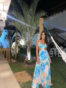 Women Dresses - Màu xanh lam - Xem 2