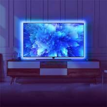 1pc USB Blue LED Strip Light 60 LEDs/M Flexible LED Light Strip 1m/2m/3m/5m Non-Waterproof, For TV, Computer Background Lighting (No Remote) - Blue - View 4