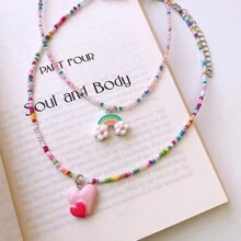 1 Miếng Cô gái Dopamine Lấy cảm hứng Nhựa Đầy màu sắc Thú vật & Mặt dây chuyền con bướm Dây chuyền , Hàn Quốc Phong cách , Hoàn hảo Cho mùa hè , Mặc hàng ngày , Du lịch , Kỳ nghỉ , Hoặc Trở lại Trường - Nhiều màu - Xem 4