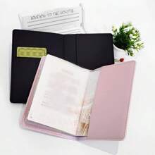 2 件組 Pu 皮革情侶護照套 護照套 護照夾 護照錢包 卡夾 皇冠圖案 輕便時尚旅行配件 適合女士或男士 學生禮物 情侶度假配件 旅行配件套裝 節日女士禮品 情侶禮物 - 彩色 - 查看 4