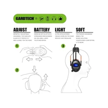 Safety Earmuffs with Bluetooth FM Radio for Mowing, NRR 29dB Industrial Ear Hearing Protection Ear Muffs, Noise Cancelling Wireless Headphone - 2023 Upgraded LCD Display, Rechargeable BL-5B Battery - trái cam - Xem 5