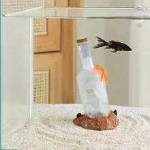 水族箱装饰漂流瓶躲藏屋 3D 个性化美学悬挂装饰品