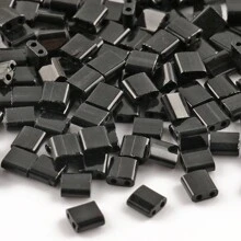 日式雙孔種珠台灣二孔玻璃赤鐵礦條珠,鑽石手鍊零配件,波西米亞風格珠寶配件 - 彩色 - 查看 8