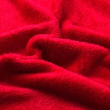 紅色法蘭絨絨毯床單 - 紅色 - 查看 6