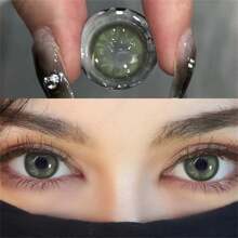 EYESHARE 增大眼部隐形眼镜 1 副装 威尼斯系列 Hema 自然年抛大直径彩色隐形眼镜 适合约会或日常佩戴 万圣节服装角色扮演 - 綠色 - 查看 4