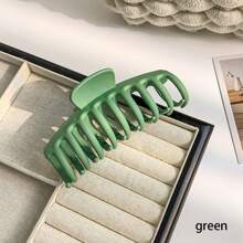 1入 約4.13in 韓式簡約龍骨浴化妝頭髮夾子，適用於女性工作日的日常通勤，優雅的髮夾為派對增添光彩，時尚霧面髮夾，夾緊整齊容易固定 - 彩色 - 查看 7