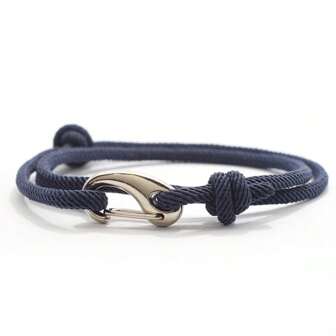 diffone 미니멀리스트 로프 팔찌 유니섹스 더블 레이어 조절 가능 팔찌 남자친구 선물 D버클 야외 모험 낙하산 코드 팔찌