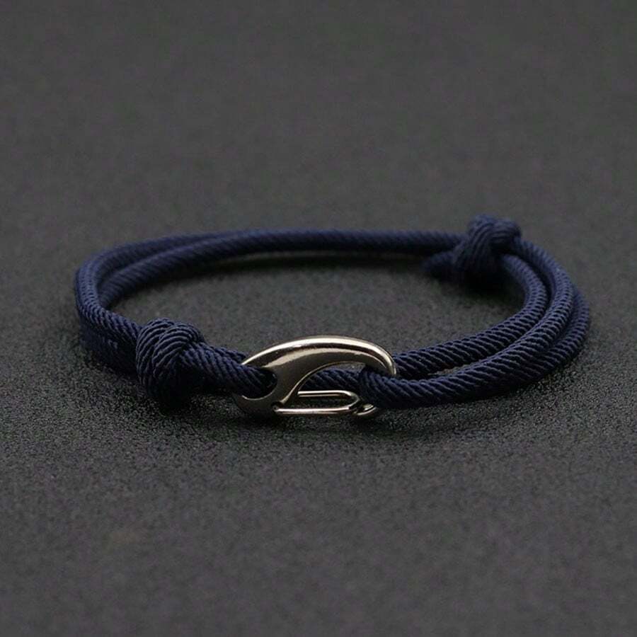 diffone Minimalist Braided Bracelet, Unisex Adjustable Double-Layer Bracelet, Boyfriend Gift, D-Ring Buckle, Outdoor Adventure Paracord Bracelet