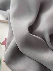 1 件簡約純色灰色窗紗,防曬與隱私保護,適合臥室凸窗 - 灰色 - 查看 10