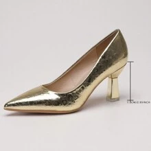 European And American Style Fashionable High Heels For Women, Seasonal 2023 New Arrivals, Sophisticated And Elegant, Pointed Toe With Thick Low-Cut Heels And Low Vamp Shoes.