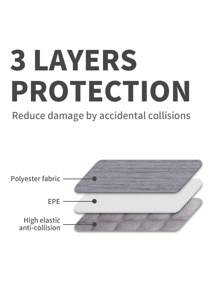 canvas artisan 商务包 防撞笔记本电脑内胆包 防水笔记本电脑公文包 - 灰色 - 查看 7