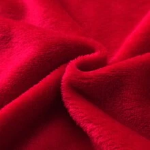 紅色法蘭絨絨毯床單 - 紅色 - 查看 4