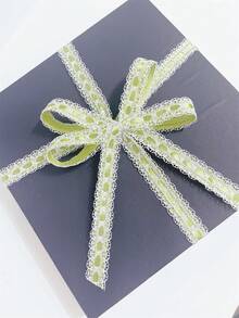 1.5cm Lace Ribbon For Jewelry Packaging, 20 Yards/roll - Green - View 4