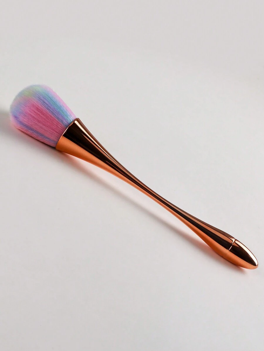 新款單一化妝掃,小腰化妝掃,修指塵,腮紅掃,鬆粉掃,美容工具 - 銅色 - 查看 1