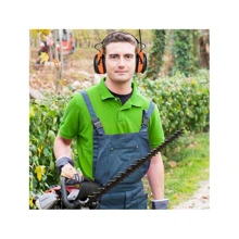 Safety Earmuffs with Bluetooth FM Radio for Mowing, NRR 29dB Industrial Ear Hearing Protection Ear Muffs, Noise Cancelling Wireless Headphone - 2023 Upgraded LCD Display, Rechargeable BL-5B Battery - trái cam - Xem 6