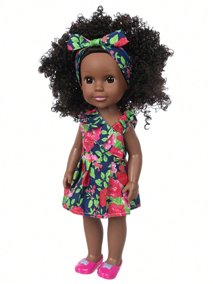 可愛卡通娃娃14英寸軟橡膠玩具,適合寶寶和女孩陪伴,包括娃娃