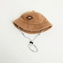 兒童卡通漏斗帽，秋冬季暖厚毛絨漏斗帽，時尚遮陽帽