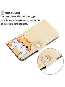 Cute Leather Wallet Phone Case With Card Slots Compatible With Samsung, Iphone, Redmi, Xiaomi, Oppo, Realme, Vivo, Pixel Phones Featuring Tpu Shockproof Protection