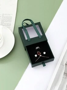 1pc Transparent Drawer Jewelry Box Portable Jewelry Packaging Box Bracelet Storage Box Pendant Necklace Gift Box - Transparent window jewelry box - View 13