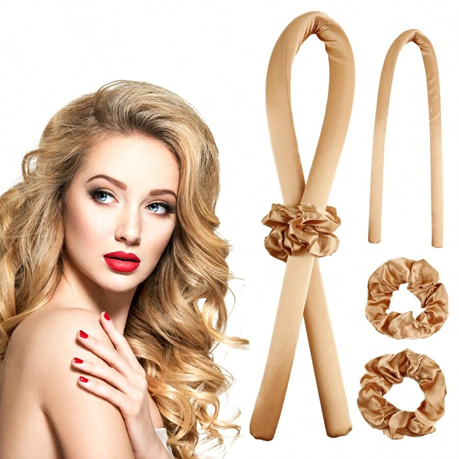 Bộ 3 Xốp Ngủ Slouchy Uốn Tóc Tiên Hồng Bọt Biển Lớn Tóc Gợn Sóng Hiện Vật
