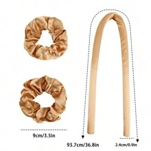 Bộ 3 Xốp Ngủ Slouchy Uốn Tóc Tiên Hồng Bọt Biển Lớn Tóc Gợn Sóng Hiện Vật - Màu vàng - Xem 4