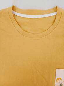 1 Set Women Sleepwear, Comfortable Long Sleeve Shirt & Long Pants, Cute & Sweet, Random Color Dispatched, Suitable For Home Wearing & Outdoor Wear - Yellow - View 9