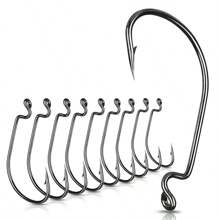 50pcs/Set Fishing Hook Carbon Steel Crank Hook Hanging Hook Stainless Steel Hook Weedless Jigging Hook Mustad Hook Jig Head Hook Fishing Hook