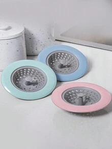1個廚房水槽濾網矽膠篩,過濾頭髮、廚餘等污物,廚房配件必備 - 粉色 - 查看 5