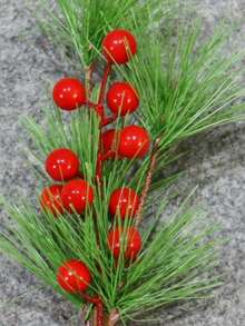 Vòng hoa với quả thông và lá thông nhân tạo, Phụ kiện bó hoa trang trí nhà cửa, Trang trí bàn, Đồ trang trí giữa bàn, Hoa nhân tạo, Hoa nhựa - Nhiều màu - Xem 3