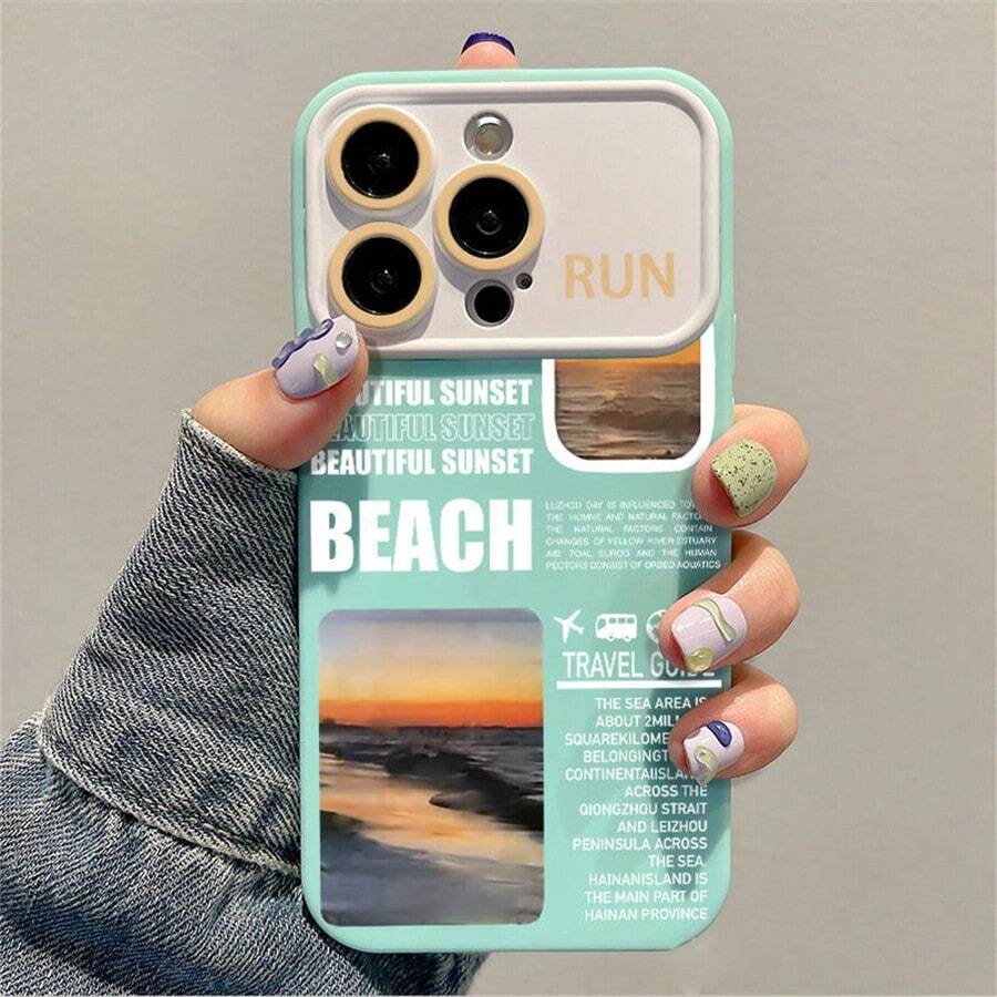 1 Ốp Điện Thoại Chống Rơi In Hình Cảnh Biển Xanh Da Trời Tương Thích Với IPhone 7/8/11/12/13/14/15/X/Xr/Xs/Plus/Pro/Pro Max/Se2 - bầu trời xanh[0] - Xem 1