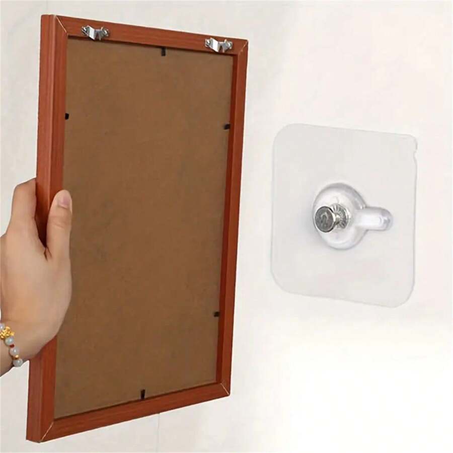 1pc/5PCS/10PCS Adhesive Wall Hooks 13lb, Wall Hangers Without Nails