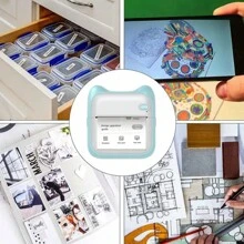 5 Rools Of Stiker For Mini Photo Printer Compatible With IPhone/Android,1000mAh Portable Thermal Photo Printer For Gift Study Notes Work Children Photo Picture Memo
