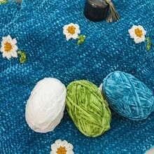 1 件 100 克手工針織雪尼爾紗 Diy 天鵝絨毯子圍巾冰條線 - 薑色 - 查看 8