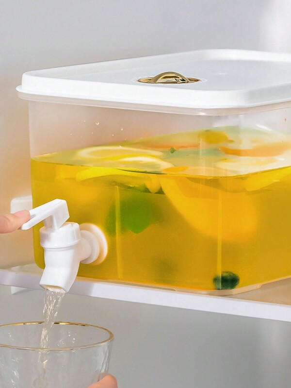 1pc 350ml/5l Refrigerator Water Pitcher With Tap, Large Capacity Fruit