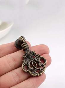 1pc Vintage Bronze Kitchen Cabinet Knob, Cupboard Door Handle, Retro Wardrobe Furniture Handle, Jewelry Box Drawer Pull