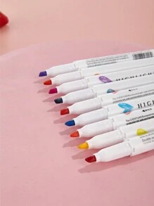 15色雙頭荧光筆,diy日記本和素描本,多功能荧光筆用於藝術表現,學校和辦公室用品 - 彩色 - 查看 3