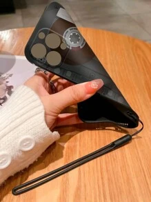 Ốp điện thoại dày dặn chống sốc, có họa tiết in, kèm dây cáp bổ sung, tương thích với iPhone 15Promax/13/14/11/XS, //, màu đen với họa tiết in, phiên bản quốc tế, không phải phiên bản nội địa. - Nhiều màu - Xem 6