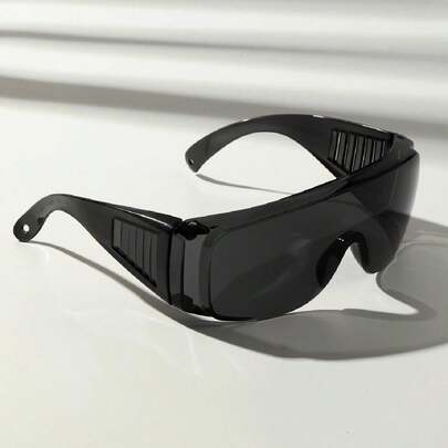 POLASUP 1 chiếc kính bảo hộ tròng kính chống cháy nổ polycarbonate, kính chắn mắt chống va đập, kính trượt tuyết trong suốt, kính đen, kính bảo vệ tia laser đỏ, thích hợp cho học sinh công trường xây dựng và công nhân phòng thí nghiệm, kính bảo vệ chống gió và cát, kính phun sơn chống nước bắn vào người Onion