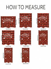 1pc Christmas Series Printed Window Curtain - Multi-color - View 2