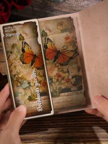 30pcs Vintage Rose Themed Scrapbooking Supplies Aesthetic Decorative Material Including Flowers, Birds, Cute Animals, Perfect For Planning Bullet Journals, Scrapbooks, Diy Crafts - Multicolor - View 11