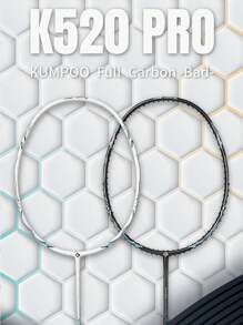 Kumpoo K520 Pro Badminton Racket - 86g Lightweight Full Carbon Badminton Racket, Maximum Tension 28 Lbs. - White - View 1