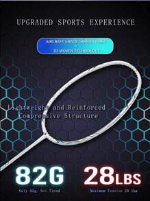 Kumpoo K520 Pro Badminton Racket - 86g Lightweight Full Carbon Badminton Racket, Maximum Tension 28 Lbs. - White - View 4