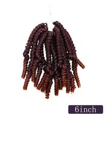 1 包6吋短鬆螺旋編織針,適用於 Passion Twist 髮型、鉤編髮型、女性髮延長,鉤編髮延長和梳編髮