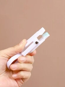 5入組多功能衣櫥夾,適用於防風衣物/帽子/襪子/毛巾/窗簾/手套收納,並附有旋轉掛鉤 - 白色 - 查看 3