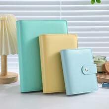 A5/A6 chất liệu da PU Chất đóng gáy Ngân sách 6 Nhẫn Quyển sổ Với Sành điệu Thiết kế , Cá nhân Hộp đựng Bìa sổ còng Với Khâu từ tính Khép kín - Màu xanh Ô liu - Xem 4