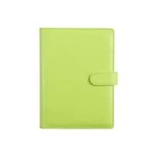 A5/A6 chất liệu da PU Chất đóng gáy Ngân sách 6 Nhẫn Quyển sổ Với Sành điệu Thiết kế , Cá nhân Hộp đựng Bìa sổ còng Với Khâu từ tính Khép kín - Màu xanh Ô liu - Xem 2