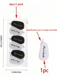 1入組/6入組各種尺寸經典黑白修正帶 - 精確完美的編輯選擇！