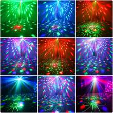 Đèn tiệc DJ Đèn bóng Disco với cáp USB 9,8ft và kích hoạt âm thanh chiếu hoa văn, đèn sân khấu nhấp nháy màu RGB, thân máy bằng nhựa ABS tất cả trong một thích hợp cho tiệc khiêu vũ trong nhà sinh nhật lễ hội quán bar karaoke giáng sinh đám cưới câu lạc bộ biểu diễn - màu đen - Xem 8